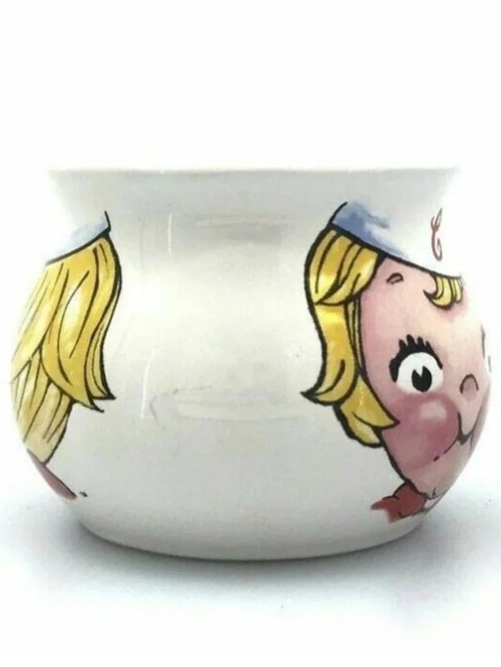 Vintage 1998 Campbell's Soup Kid Ceramic Pot-Belly Mug Houston Harvest